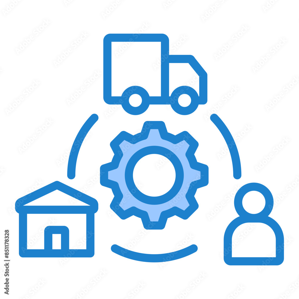 Obraz premium Supply Chain Icon