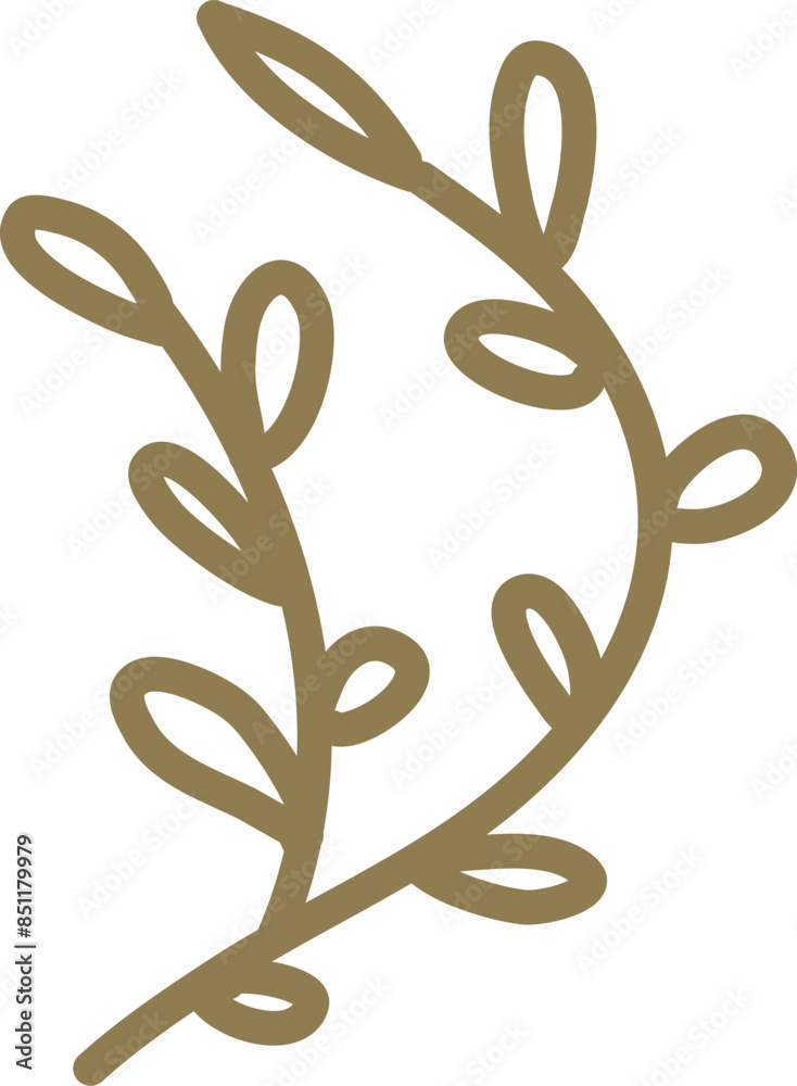 Fototapeta premium Ornaments Hand Drawn Nature Leaf Element 