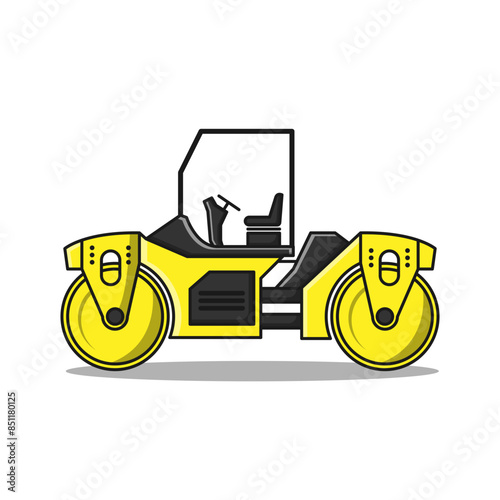 compactor on white background