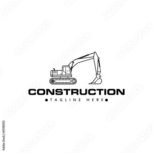 excavator logo on white background