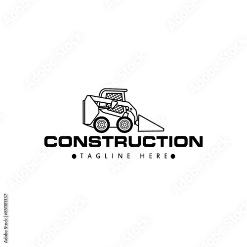skid steer logo on white background