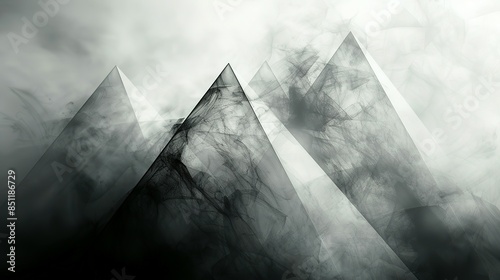 Wallpaper Mural Abstract Polygonal Patterns: Triangles at Play Torontodigital.ca