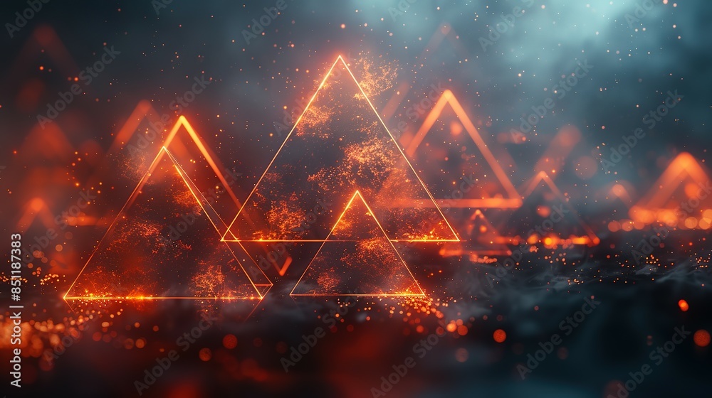 Naklejka premium Abstract Angularity: Triangles in Harmonious Design