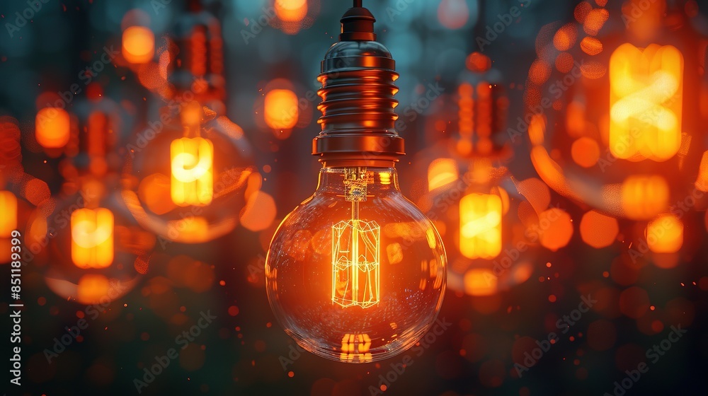 Luminous Backdrop: A Tapestry of Bulbs Luminous Backdrop: A Tapestry of Bulbs