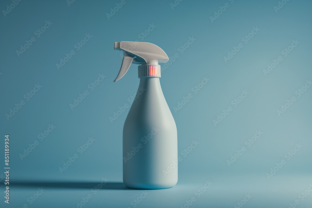 Clean White 3D Spray Bottle Mockup Clean White 3D Spray Bottle Mockup