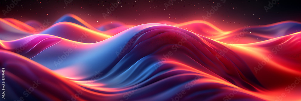 Naklejka premium Abstract background of colorful hills on a dark background 