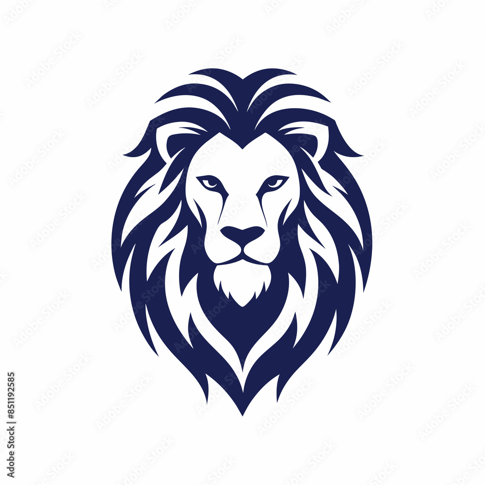lion head logo vector illustration, lion silhouette, logo, eps File, tiger isolated on white, tiger Logo Icon white Background png