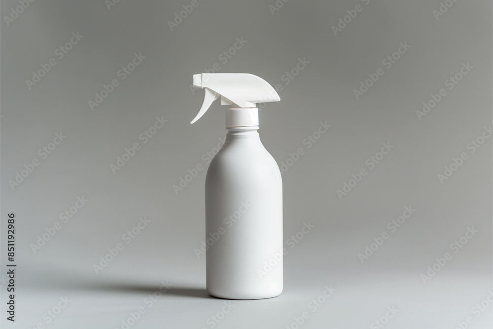 Clean White 3D Spray Bottle Mockup Clean White 3D Spray Bottle Mockup