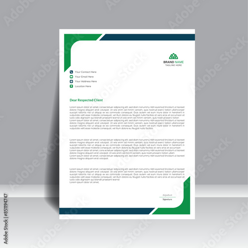 Creative letterhead minimal design template, for your project, vector design.