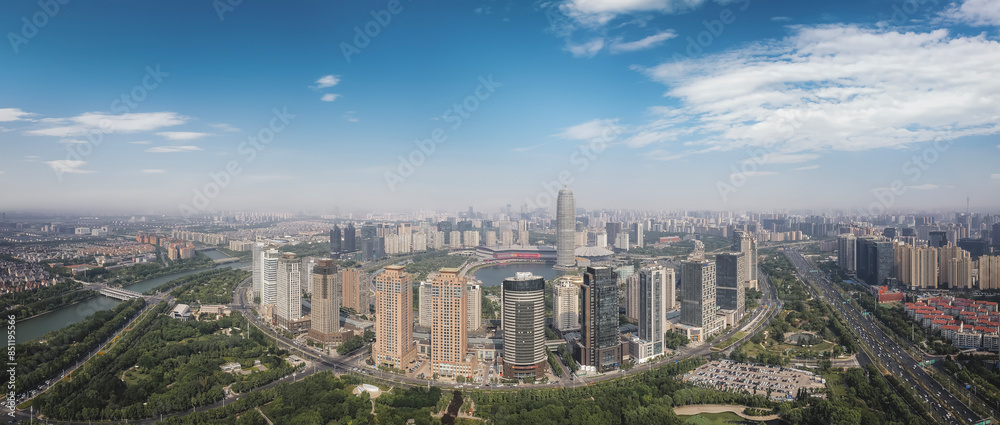 Fototapeta premium Panoramic View of Modern Urban Skyline