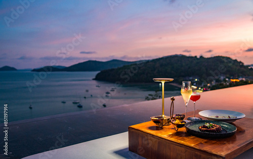 Rooftop bar view in Ao Yon Yai beach in Phuket, Thailand photo