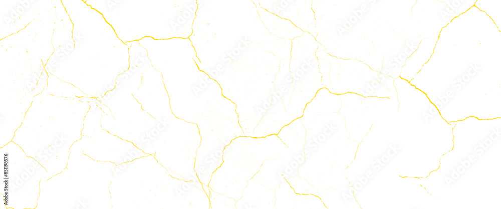 Vector marble pattern with golden dry cracks Transparent texture.