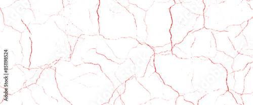 Vector marble pattern with red cracks Transparent texture.