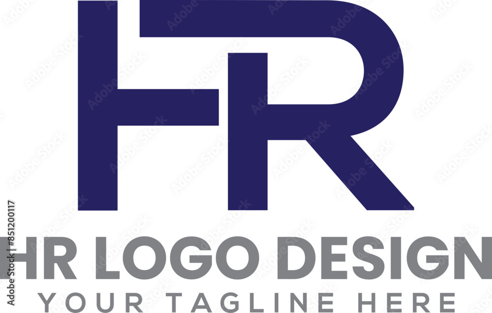 Fototapeta premium HR Letter initial vector logo design for download