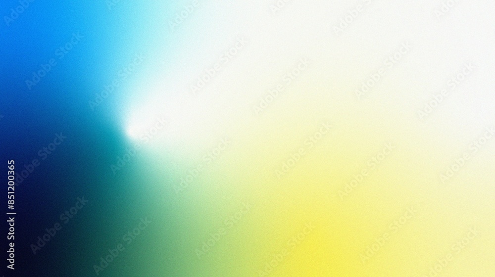 Fototapeta premium Abstract background fading from blue to yellow with noise grainy gradient effect