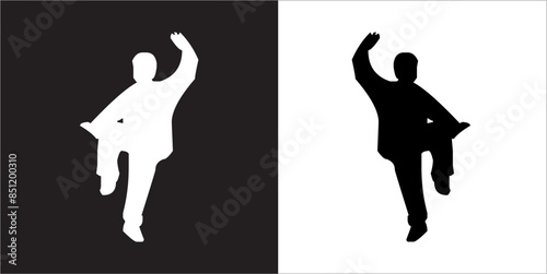  IIlustration Vector graphics of Tai-Chi Silhouette icon