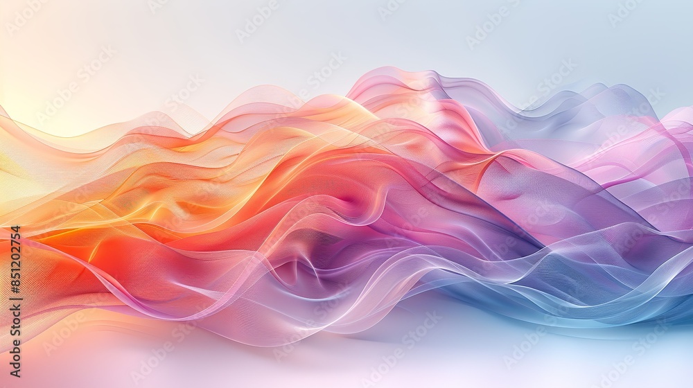 A minimalist abstract background with thin, wavy lines in soft pastel colors, creating a sense of movement and fluidity over a white backdrop, giving a light and airy feel. Abstract Backgrounds A minimalist abstract background with thin, wavy lines in soft pastel colors, creating a sense of movement and fluidity over a white backdrop, giving a light and airy feel. Abstract Backgrounds
