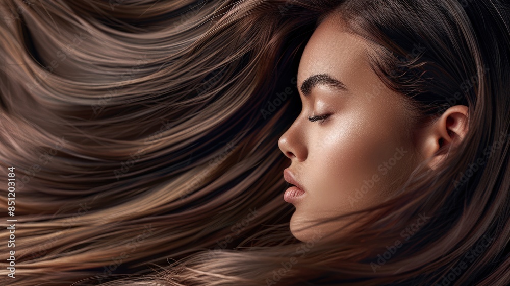 Woman with Luxurious Long Hair, Beauty and Haircare Concept Woman with Luxurious Long Hair, Beauty and Haircare Concept