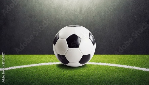 soccer ball on the grass field