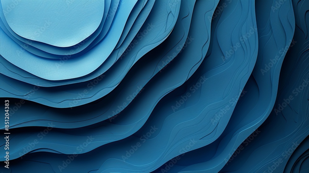 Obraz premium An abstract background with a layered pattern of intersecting circles and lines in varying shades of blue, creating a sense of depth and complexity that draws the viewer in. Abstract Backgrounds