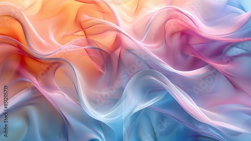 Wallpaper Mural A serene abstract background with flowing curves and lines in soft pastel tones, creating a harmonious and calming design that evokes a sense of movement and tranquility. Abstract Backgrounds Torontodigital.ca