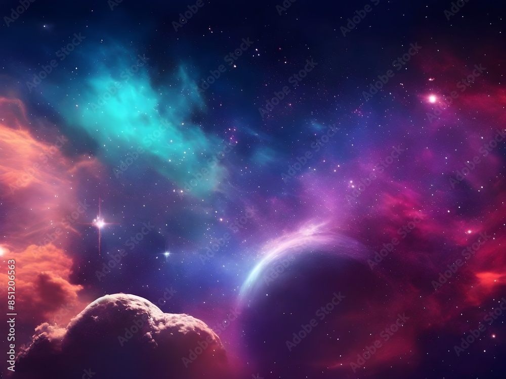 Fototapeta premium Stunning Space Wallpapers: HD Starry Skies, Nebulae, and Planetary Designs