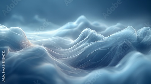 An abstract composition of swirling smoke, elegantly twisting and turning in the air, highlighted against a deep, contrasting background. Abstract Backgrounds Illustration, Minimalism,