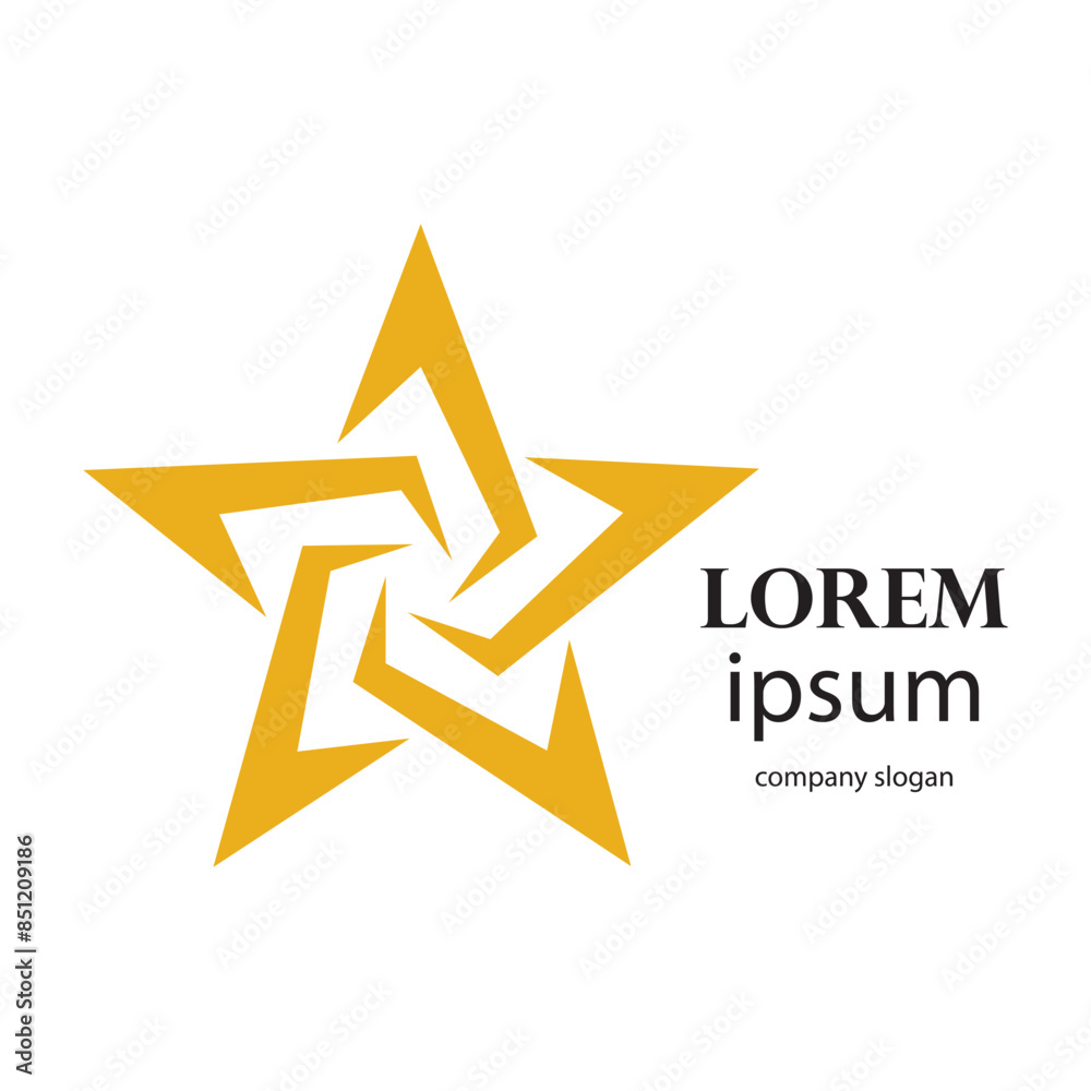 Obraz premium successful victory star logo design