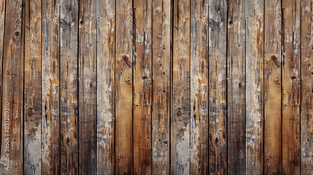 Naklejka premium Wooden background with vertical brown texture lines for natural banner Closeup of timber texture with vertical planks for floor backdrop