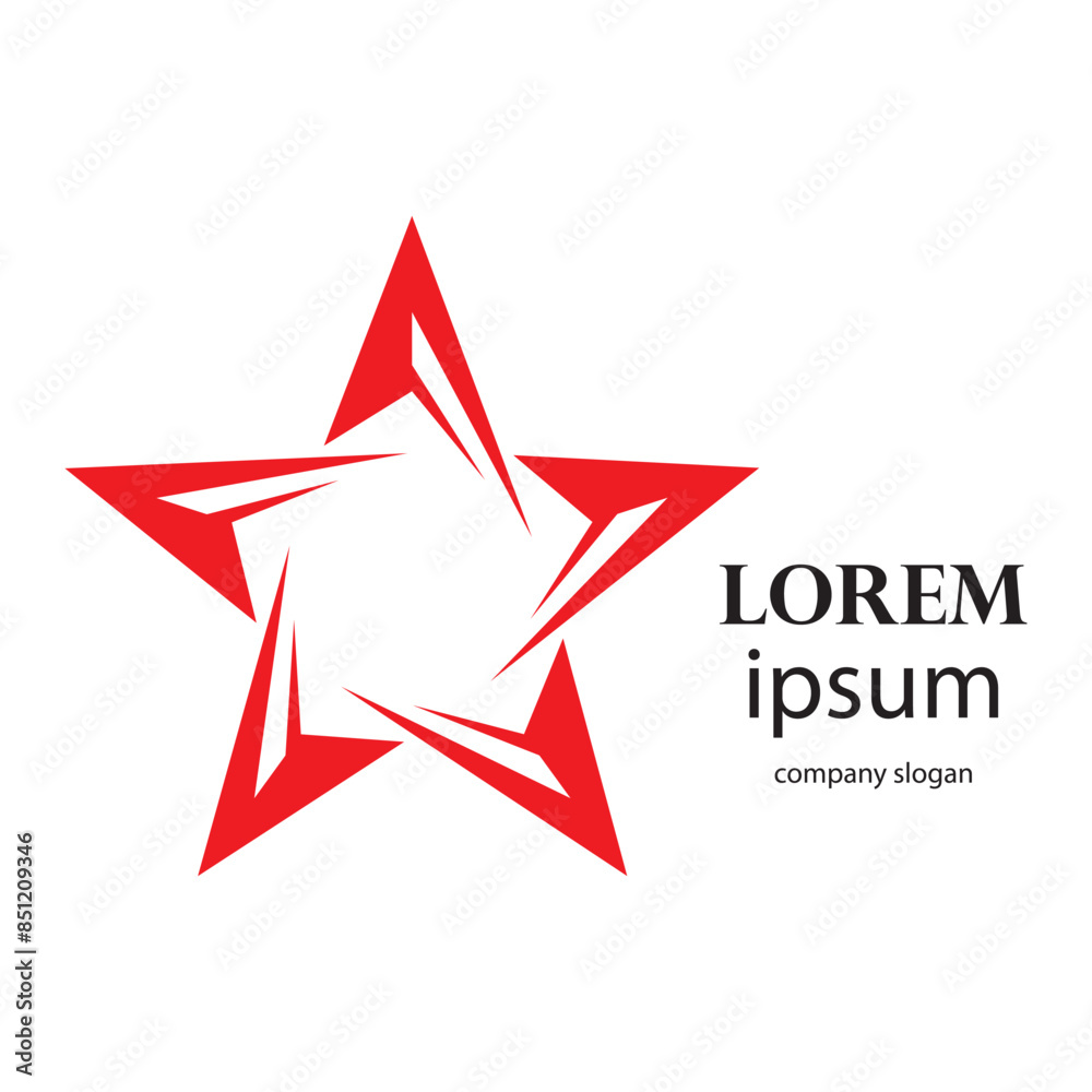 Fototapeta premium successful victory star logo design