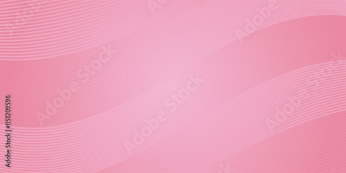 Abstract pink background with glowing wave. Shiny moving lines design element. Modern pink gradient flowing wave lines. © Trizno