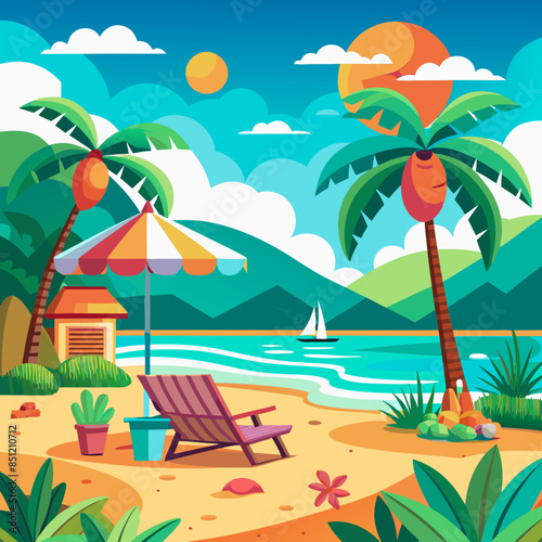 Summer Theme Design Just Beach Atmosphere
