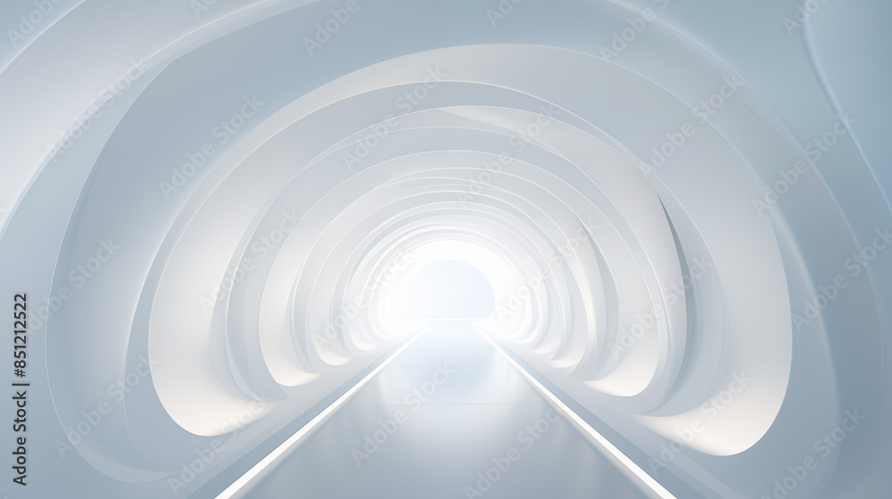 Fototapeta premium Abstract futuristic 3D tunnel 