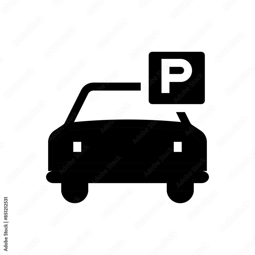 car parking area solid icon car parking area solid icon