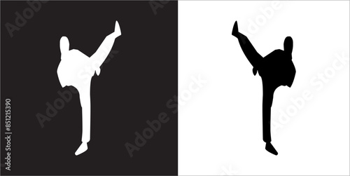  IIlustration Vector graphics of Tai-Chi Silhouette icon