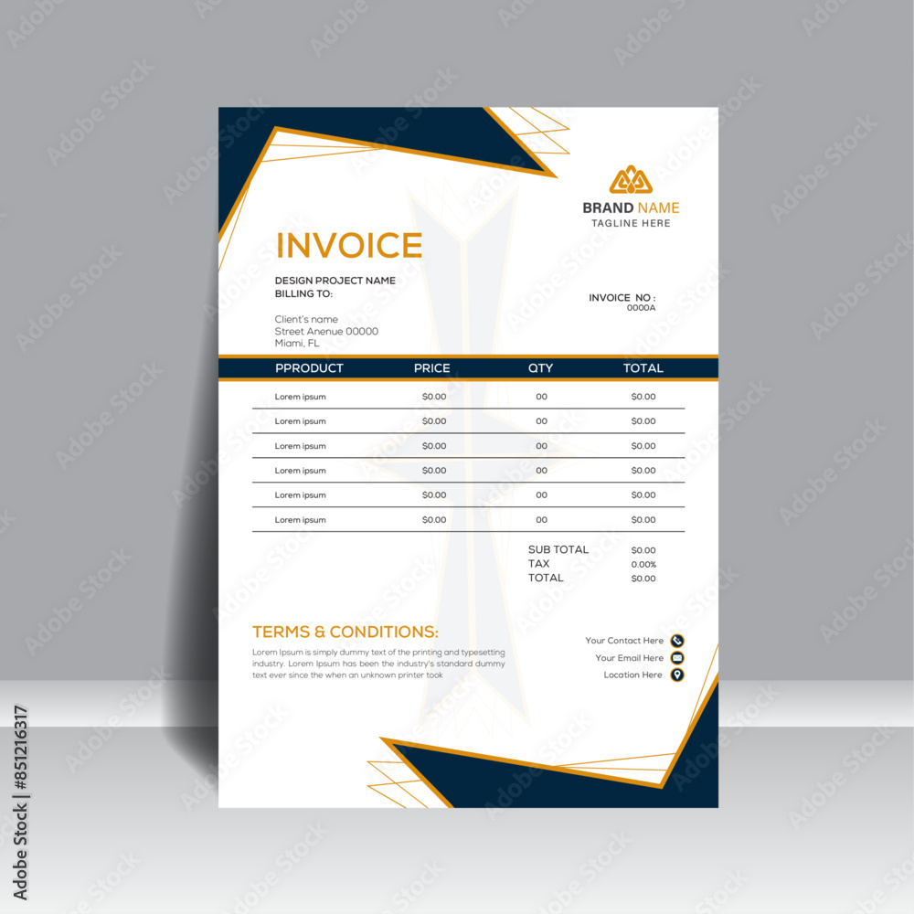 Brand-new Invoice design for your business in an entirely new aesthetic. Brand-new Invoice design for your business in an entirely new aesthetic.
