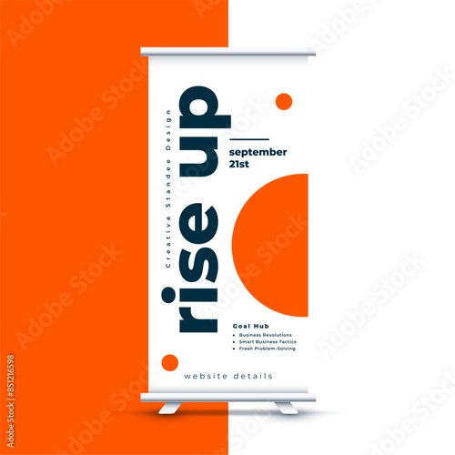 vertical rollup standee page template for business presentation