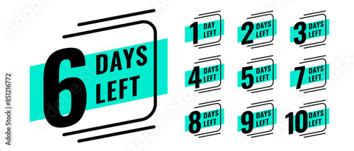 online retail countdown timer with number of days left tag