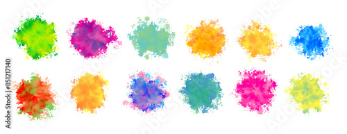 colorful vibrant ink blot abstract backdrop in pack