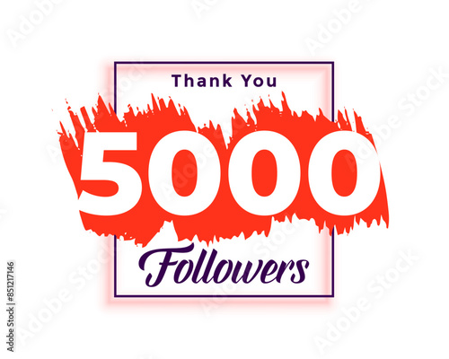 thank you 5k or 5000 web channel followers background for zero to hero