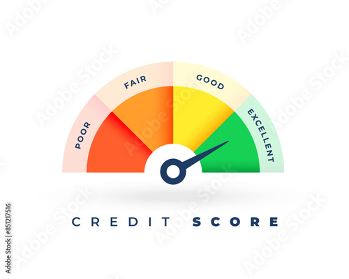 modern credit score scale meter concept design