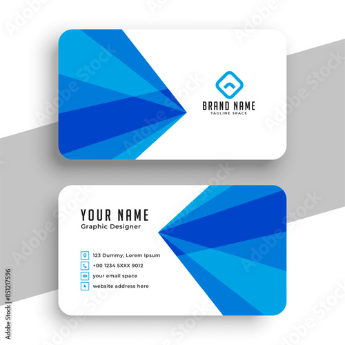 white and blue corporate identity card template a company stationery