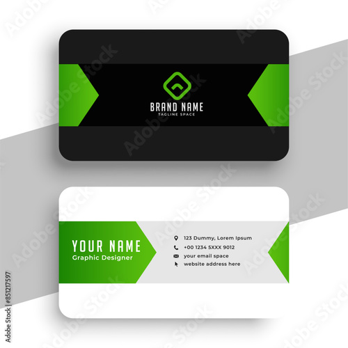 black and white business identity card template for individual contact