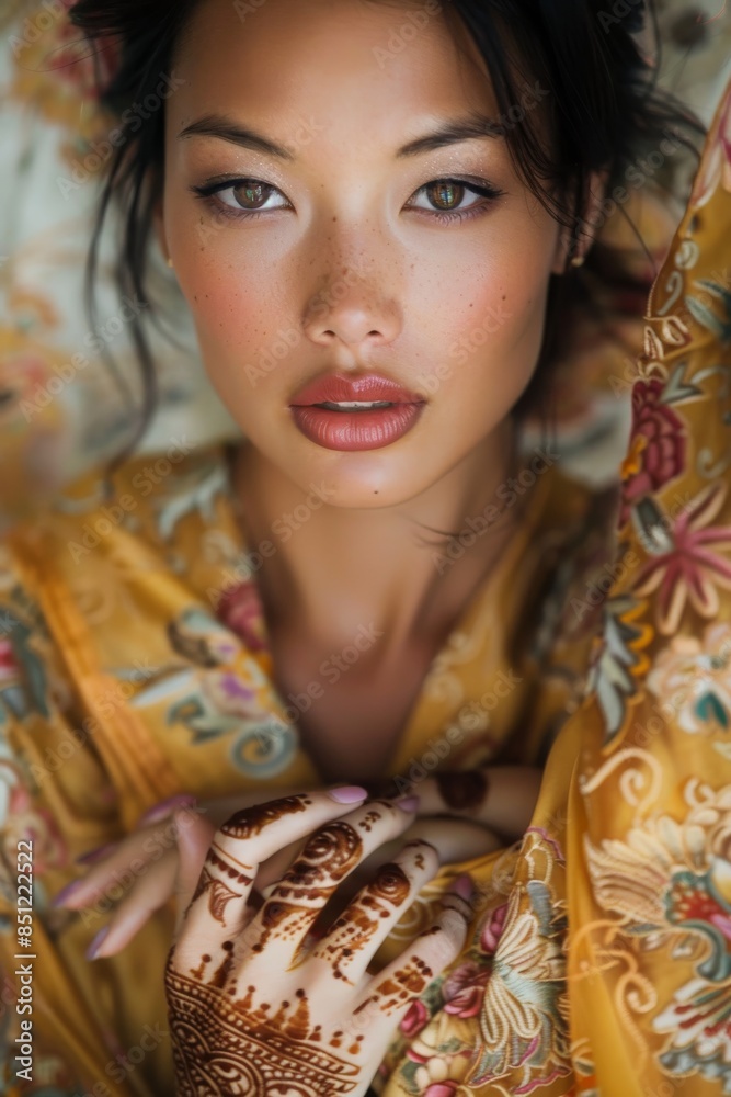 glamour portrait of a graceful Asian woman glamour portrait of a graceful Asian woman