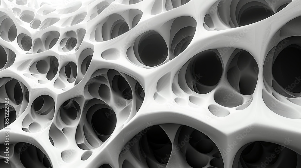 Elegant black and white abstract background with intricate geometric patterns and a touch of grey, creating a sophisticated and timeless visual effect. Abstract Backgrounds Illustration, Minimalism,