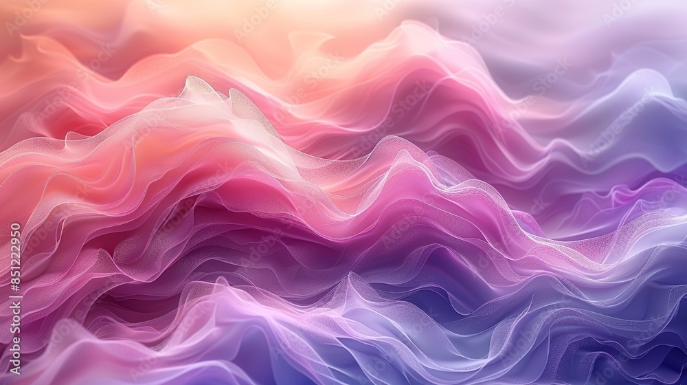 Fototapeta premium Soft pastel abstract background with gentle pink and lavender hues blending in a gradient, creating a dreamy and calming visual effect ideal for serene themes. Abstract Backgrounds Illustration,