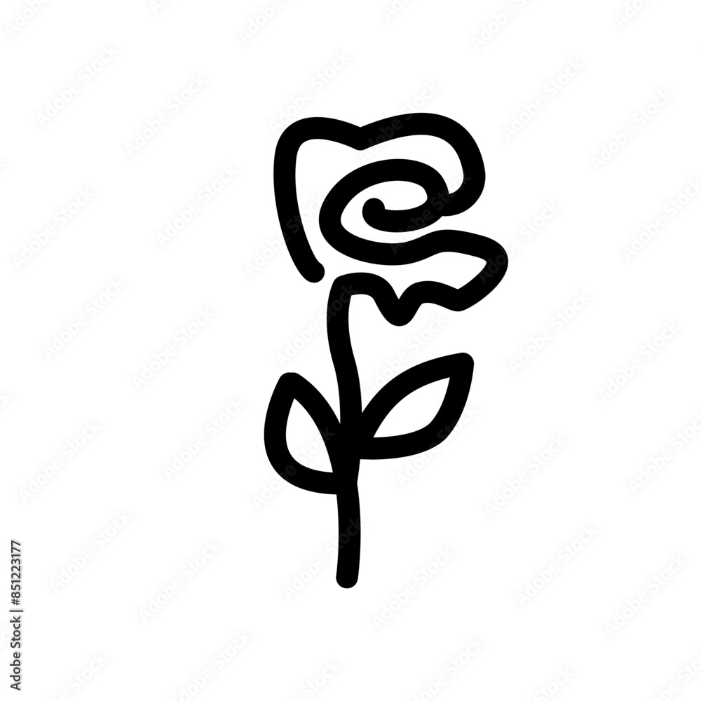 Obraz premium roses continous line