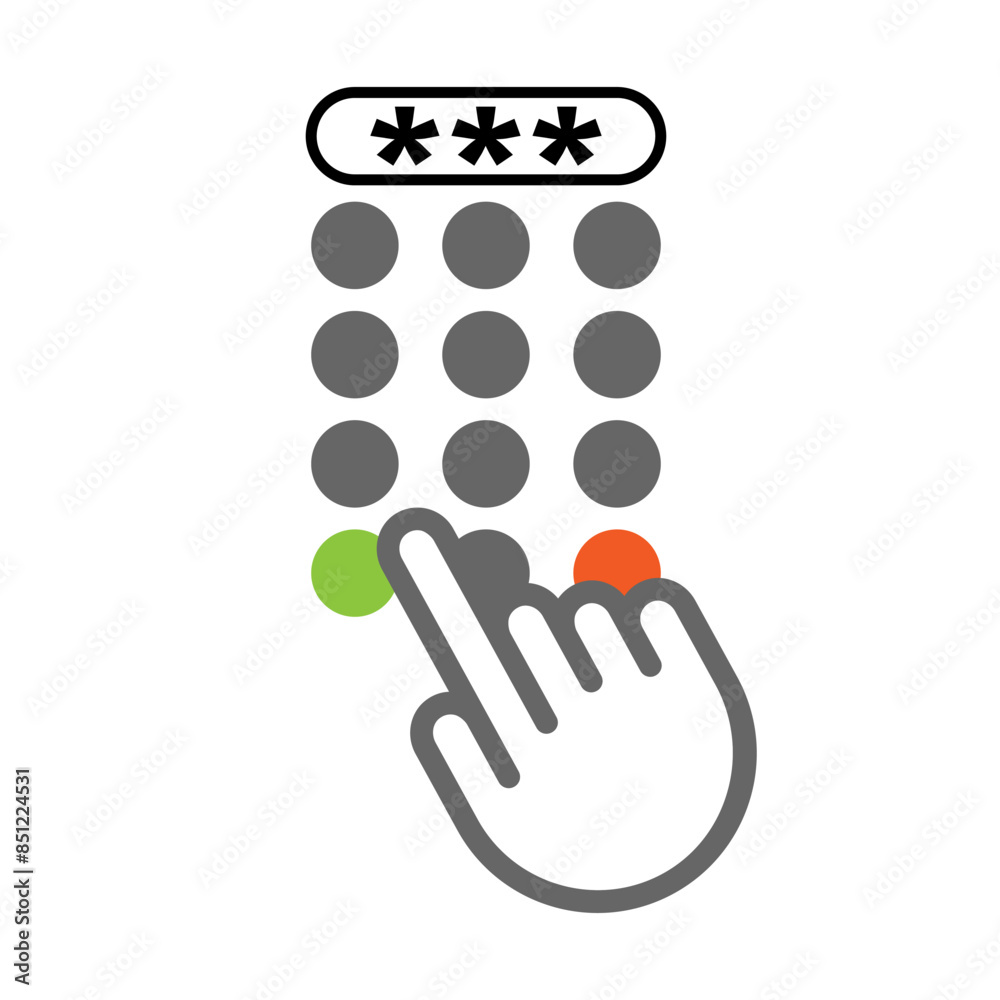 vector icon of enter pin, enter password or press pin for some template or design vector icon of enter pin, enter password or press pin for some template or design