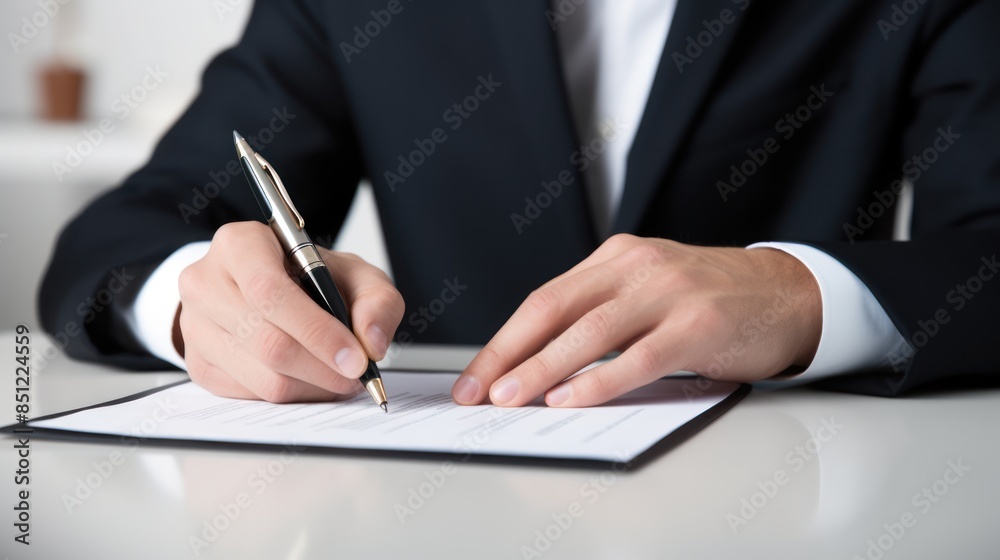a businessman signing a contract, sealing a partnership a businessman signing a contract, sealing a partnership