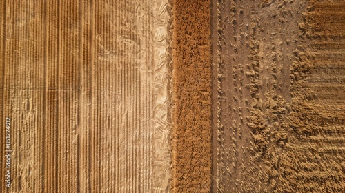 Impact of Saline Soil on Wheat Crop Growth Aerial Perspective of Agricultural Land Struggling with Salinity Issues photo